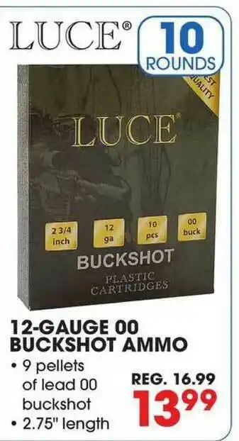Big 5 Luce 12-gauge 00 Buckshot Ammo offer