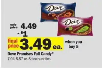 Meijer Dove Promises Fall Candy offer
