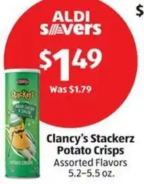 Aldi Clancy's Stackerz Potato Crisps offer