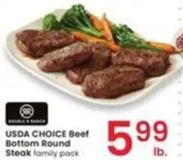 Albertsons USDA CHOICE Beef Bottom Round Steak offer