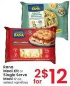 Albertsons Rana Meal Kit or Single Serve Meal offer