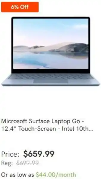 Curacao Microsoft Surface Laptop GO-12.4" Touch-Screen offer