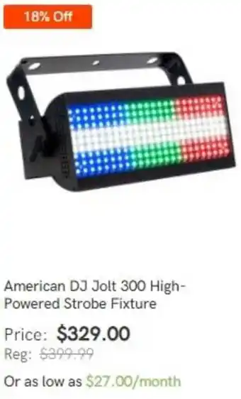 American DJ Jolt 300 Hight-Powered Strobe Fixture