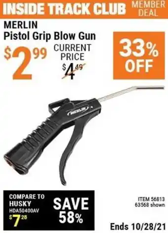 Harbor Freight Tools Merlin Pistol Grip Blow Gun offer