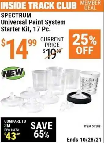 Harbor Freight Tools Spectrum Universal Paint System Starter Kit 17 Pc. offer