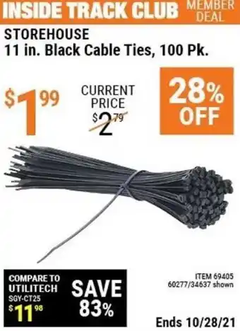 Harbor Freight Tools Storehouse 11 In. Black Cable Ties, 100 Pk. offer