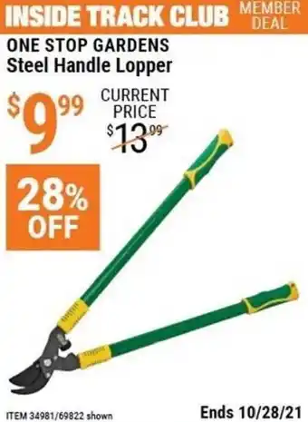 Harbor Freight Tools One Stop Gardens Steel Handle Lopper offer