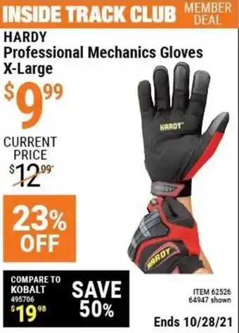Harbor Freight Tools Hardy Professional Mechanics Gloves X-Large offer