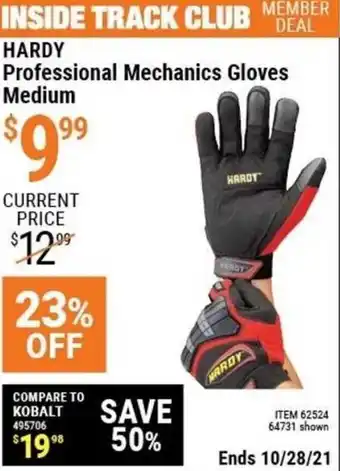 Harbor Freight Tools Hardy Professional Mechanics Gloves Medium offer