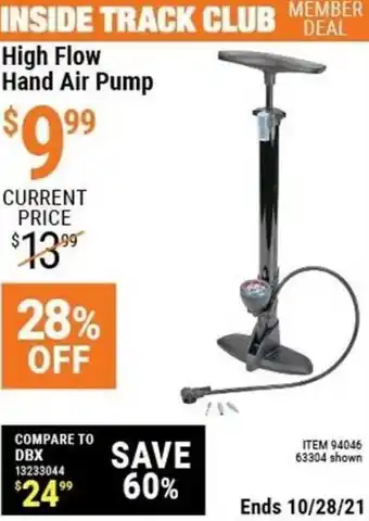 Harbor Freight Tools High Flow Hand Air Pump offer