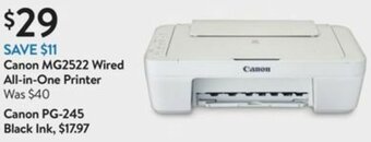 Walmart Canon MG2522 Wired All-In-One Printer offer