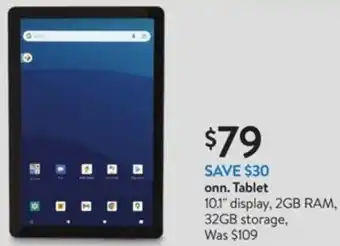 Walmart Onn. Tablet offer