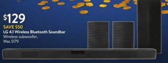 Walmart LG 4.1 Wireless Bluetooth Soundbar offer