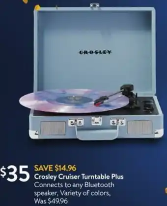 Walmart Crosley Cruiser Turntable Plus offer