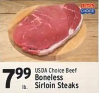 Met Foodmarkets USDA Choice Beef Boneless Sirloin Steaks offer