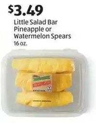 Aldi Little Salad Bar Pineapple or Watermelon Spears offer