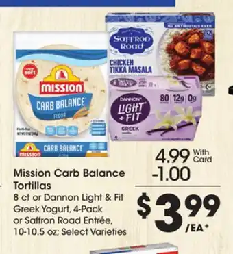 Kroger Mission Carb Balance Tortillas offer