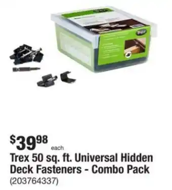The Home Depot Trex 50 sq. ft. Universal Hidden Deck Fasteners - Combo Pack offer