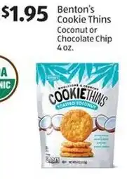 Aldi Benton's Cookie Thins Coconut or Chocolate Chip offer