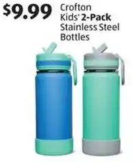 Aldi Crofton Kids' 2-Pack Stainless Steel Bottles offer