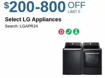 Costco Select LG Appliances offer