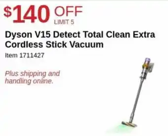 Costco Dyson V15 Detect Total Clean Extra Cordless Stick Vacuum offer