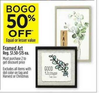 Dollar General Framed Art offer