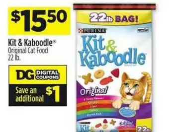 Dollar General Kit & Kaboodle Original Cat Food offer