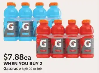 Fareway Gatorade 8 pk 20 oz btls offer