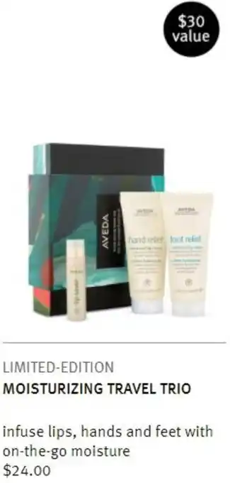Aveda Moisturizing Travel Trio offer