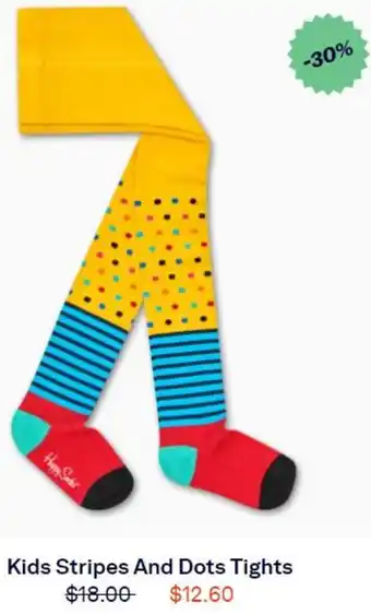 Happy Socks Kids Stripes And Dots Tights offer
