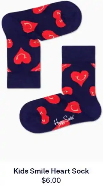 Happy Socks Kids Smile Heart Sock offer
