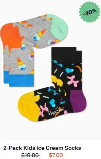 2-Pack Kids Ice Cream Socks