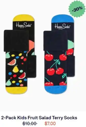 2-Pack Kids Fruit Salad Terry Socks