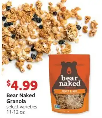 Fareway Bear Naked Granola offer