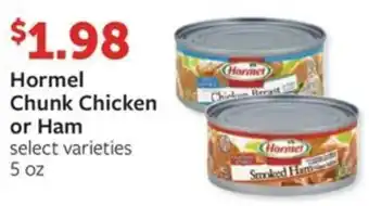 Fareway Hormel Chunk Chicken or Ham offer