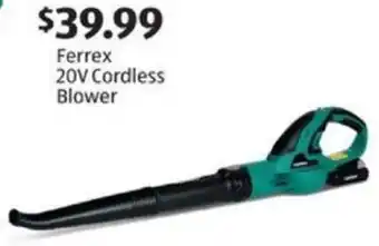 Aldi Ferrex 20V Cordless Blower offer