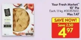 Walmart Your Fresh Market 10" Pie offer