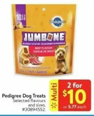 Walmart Pedigree Dog Treats offer