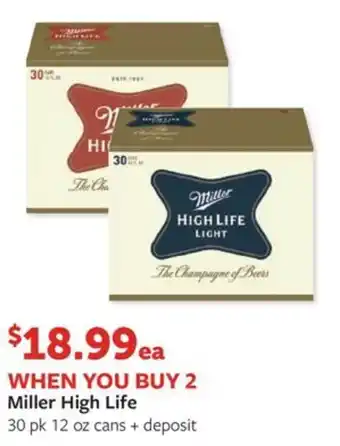 Fareway Miller High Life offer