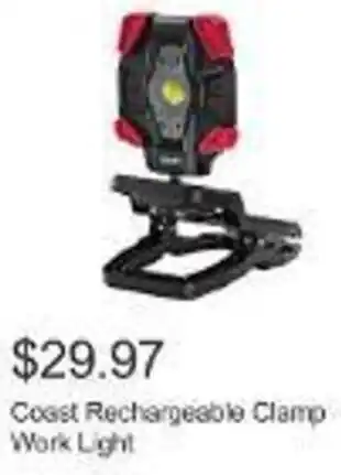 Costco Coast Rechargeable Clamp Work Light offer