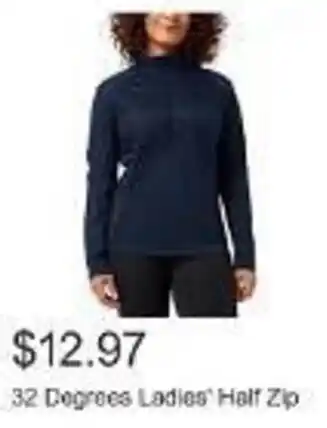 Costco 32 Degrees Ladies' Half Zip offer