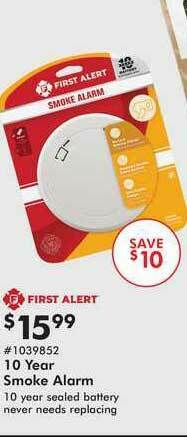 Valu Home Centers First Alert 10 Year Smoke Alarm offer