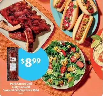 Aldi Park Street Deli Fully Cooked Sweet & Smoky Pork Ribs offer