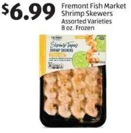 Aldi Fremont Fish Market Shrimp Skewers Assorted Varieties 8 oz. Frozen offer