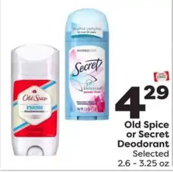 Weis Markets Old Spice or Secret Deodorant offer