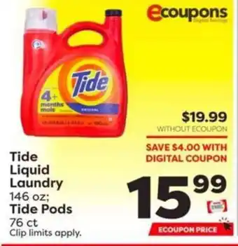 Weis Markets Tide Liquid Laundry offer