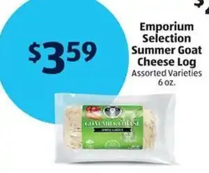 Aldi Emporium Selection Summer Goat Cheese Log Assorted Varieties 6 oz. offer