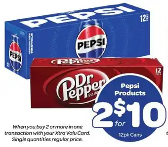 Valu Market Pepsi Products offer