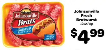 Valu Market Johnsonville Fresh Bratwurst 19 oz offer